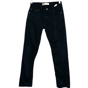 Levis 502 Regular Taper Fit Black Denim Jeans W27 L27 Youth Size